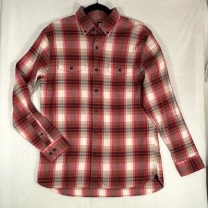 LANDS END Men's Plaid Button-Up Shirt